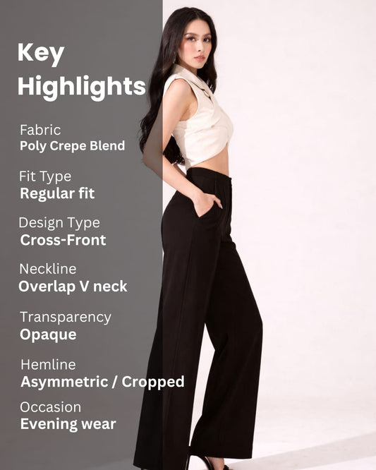 Noeiko Cross-Front Crop Top