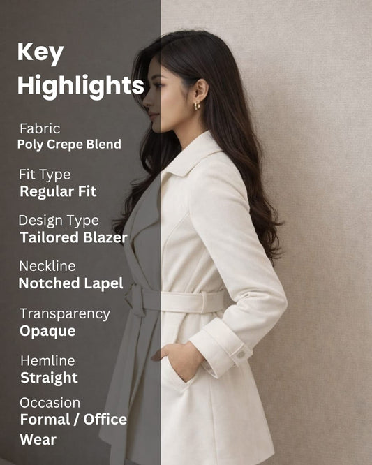 Noeiko Ivory Power Blazer