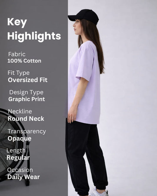 Noeiko Lavender Cool Summer Oversized Tee