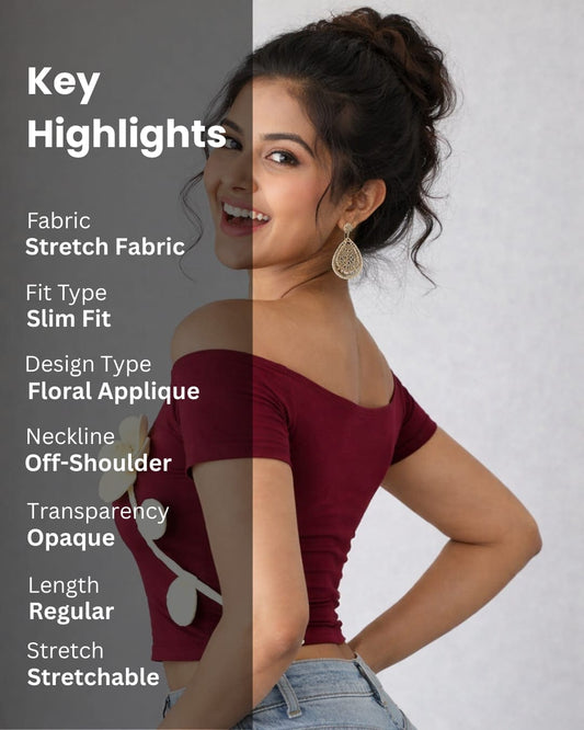 Noeiko Bloom Babe Off-Shoulder Top