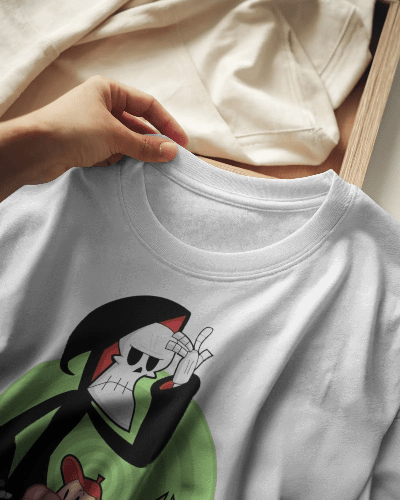 Noeiko - White Billy & Mandy Vintage Cartoon T-Shirt – 90s Kid Essential