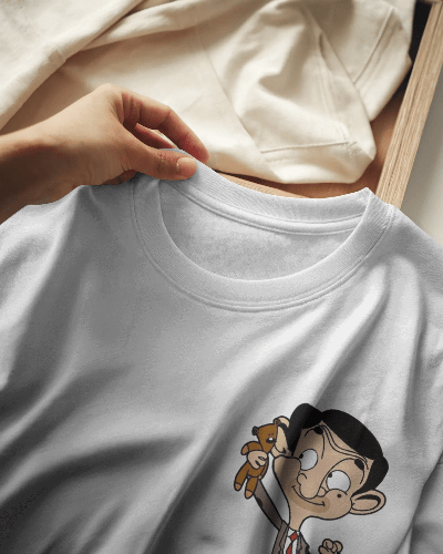 Noeiko - White Mr. Bean Animated Nostalgia T-Shirt – 90s Vibes Rewind