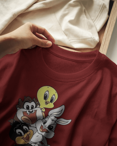 Noeiko - Wine Looney Tunes Baby Squad T-Shirt – 90s Throwback Edition