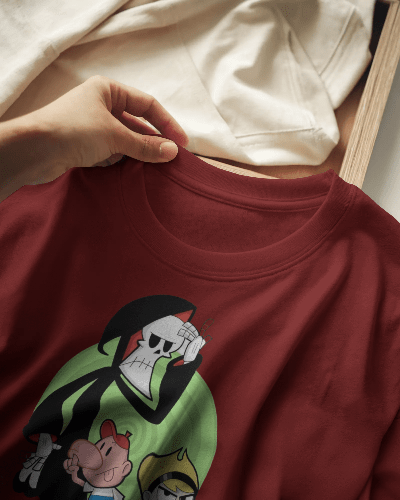 Noeiko - Billy & Mandy Wine Tee – 90s Cartoon Cult Classic