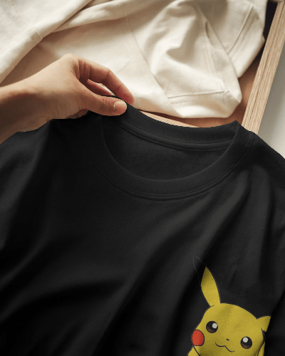 Noeiko - Black Pikachu Nostalgia Tee – Catch ‘Em All Vibes