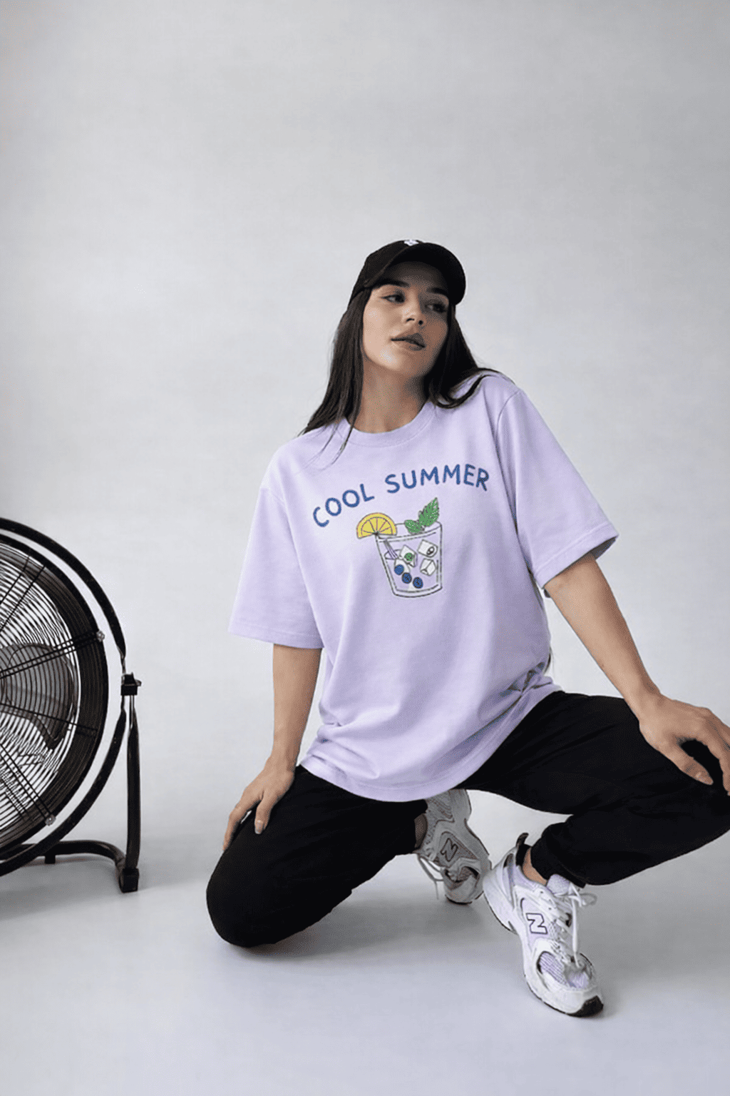 Noeiko Lavender Cool Summer Oversized Tee