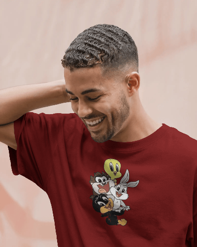 Noeiko - Wine Looney Tunes Baby Squad T-Shirt – 90s Throwback Edition