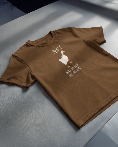 Noeiko - Rebel Duck Brown Tee – 90s Meme Chaos