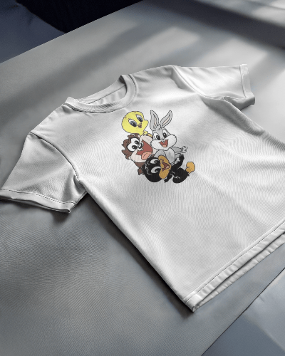 Noeiko - White Baby Looney Tunes Nostalgia T-Shirt – 90s Cartoon Squad Edition