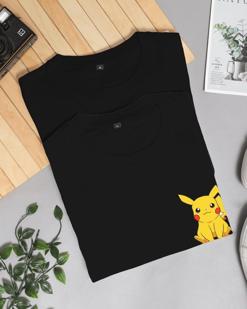 Noeiko - Black Pikachu Nostalgia Tee – Catch ‘Em All Vibes