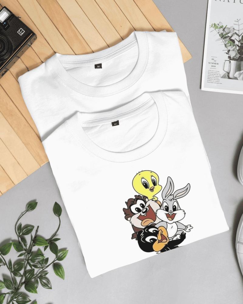 Noeiko - White Baby Looney Tunes Nostalgia T-Shirt – 90s Cartoon Squad Edition