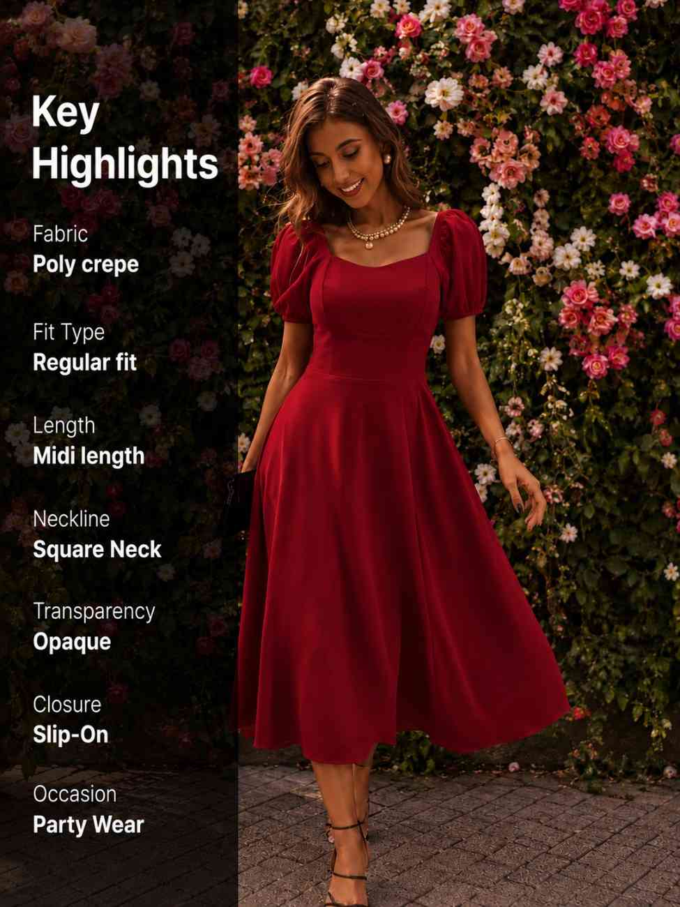 Noeiko Love Letter Midi Dress for Women