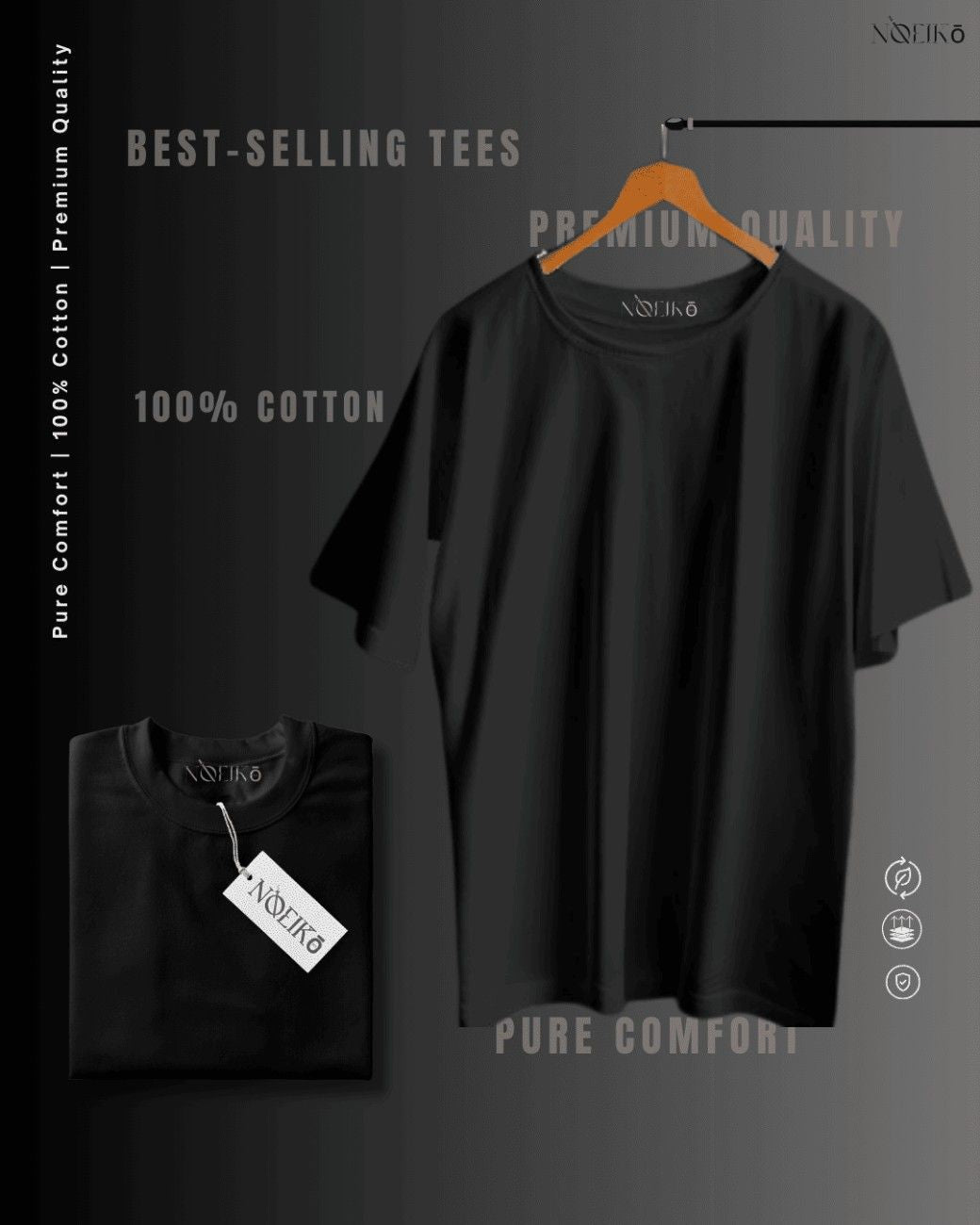 Noeiko - Midnight Black Shadow Limited Edition T-Shirt