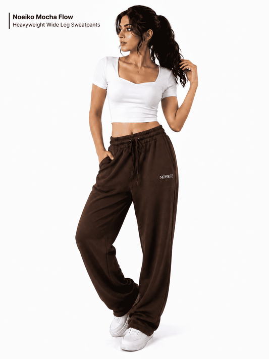 Noeiko – Mocha Flow – Heavyweight Wide Leg Sweatpant Cotton Fleece Lowers