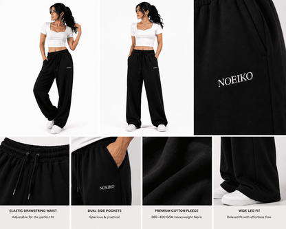 Noeiko – Noeiko Midnight Flow – Heavyweight Wide Leg Sweatpant Cotton Fleece Lowers