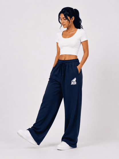 Noeiko – Wolf Motion Midnight Navy Wide Leg Sweatpant Premium DryFit Lowers