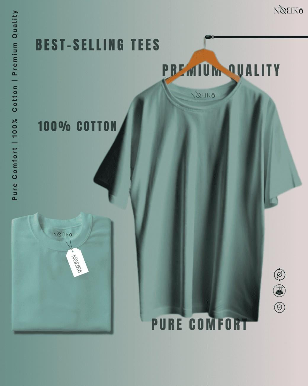 Noeiko - Mint Grey Muse Premium Cotton Limited Edition T-Shirt