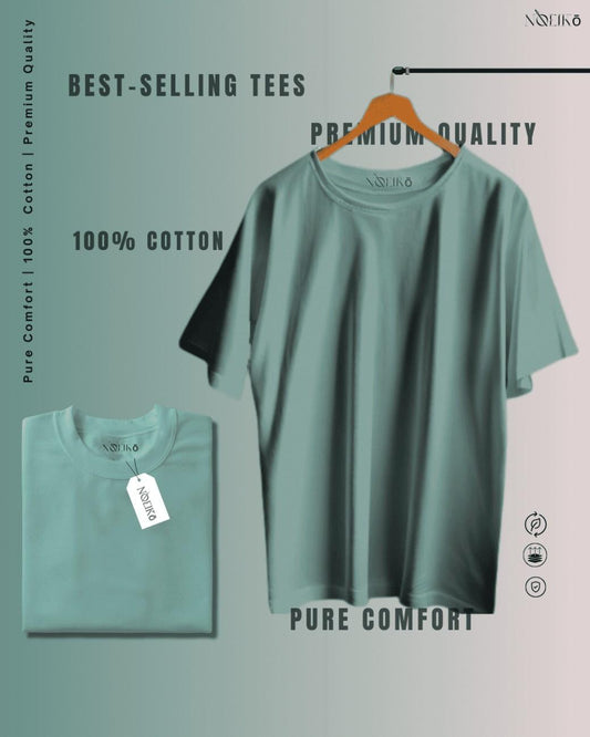 Noeiko - Mint Grey Muse Premium Cotton Limited Edition T-Shirt