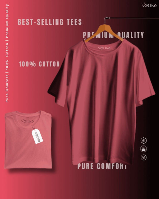 Noeiko - Onion Pink Pure Comfort Cotton Limited Edition T-Shirt