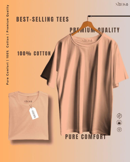 Noeiko - Sunset Peach Bliss Cotton Limited Edition T-Shirt
