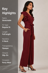 Noeiko Signature Wine Jumpsuit for Women