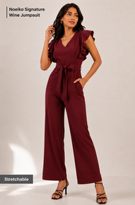 Noeiko Signature Wine Jumpsuit for Women