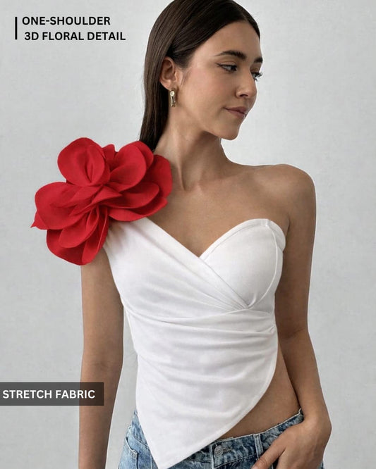 Noeiko Petal Detail Slim-Fit Top