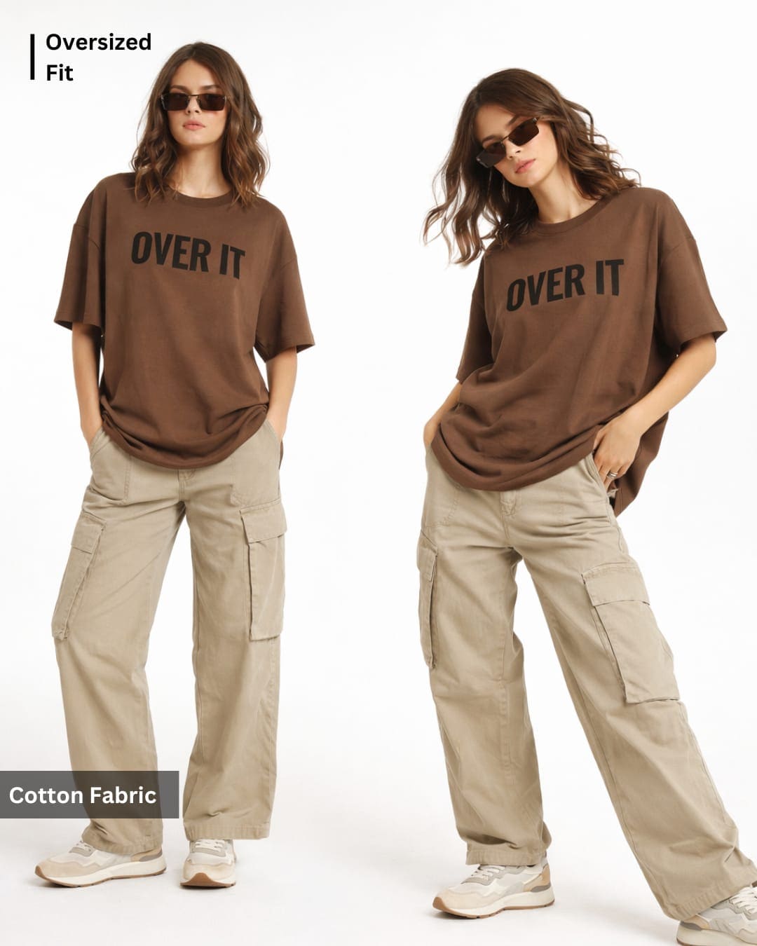 Noeiko Brown Attitude Oversized T-Shirt