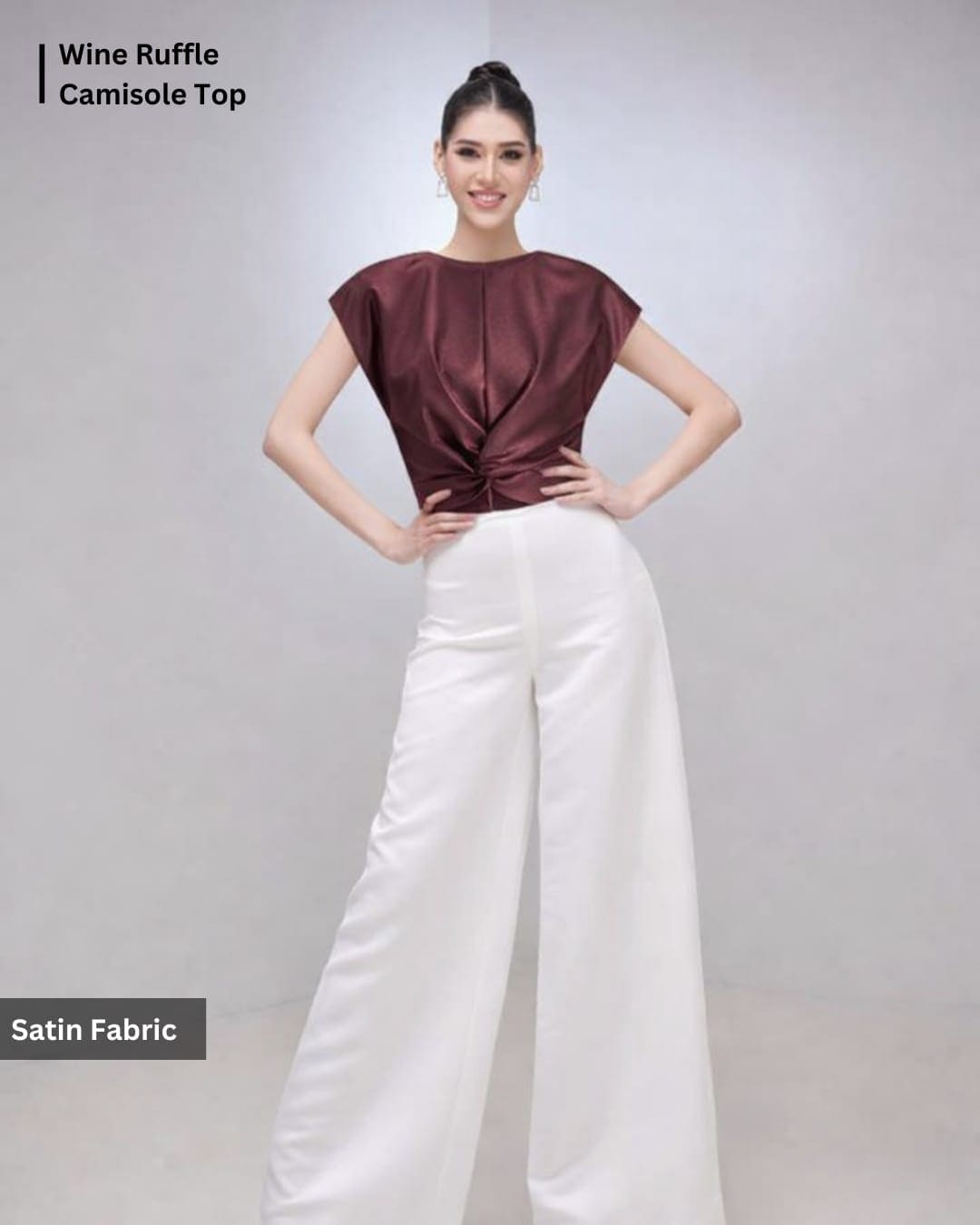 Noeiko Wine Twist Elegance Top