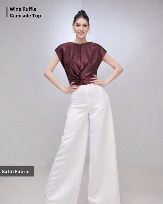 Noeiko Wine Twist Elegance Top