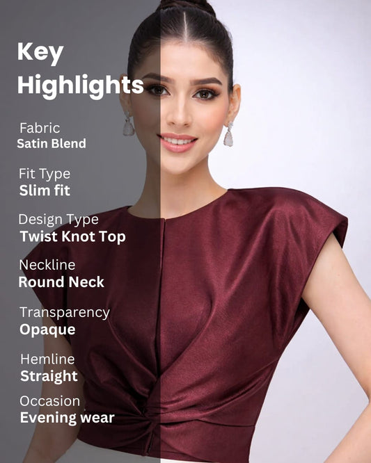 Noeiko Wine Twist Elegance Top