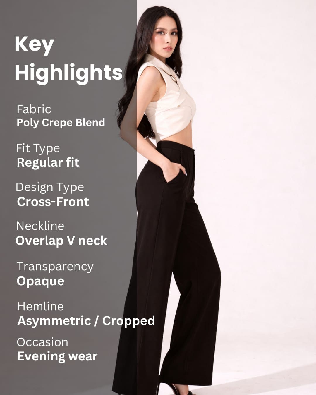 Noeiko Cross-Front Crop Top