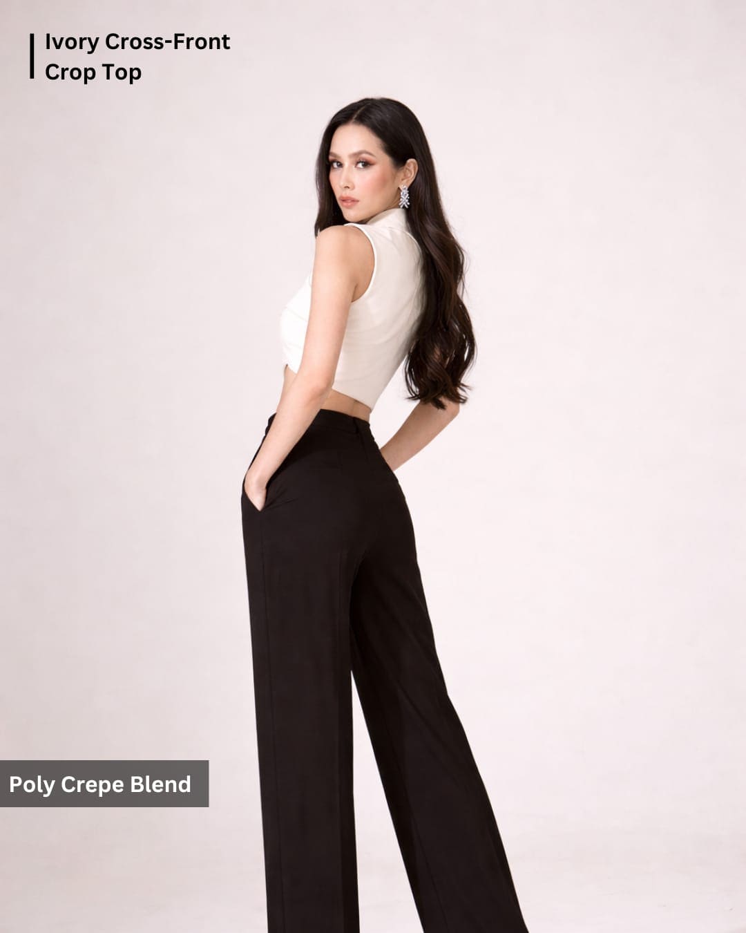 Noeiko Cross-Front Crop Top