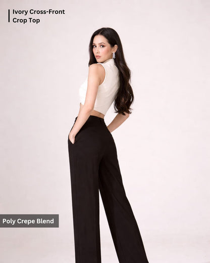 Noeiko Cross-Front Crop Top