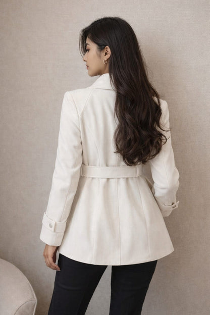 Noeiko Ivory Power Blazer