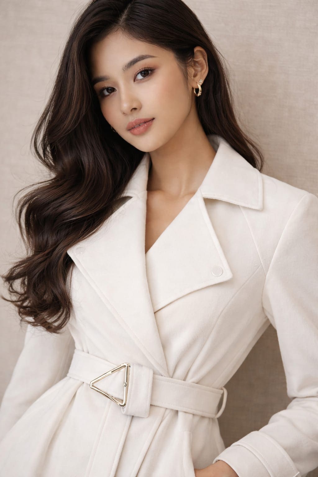 Noeiko Ivory Power Blazer