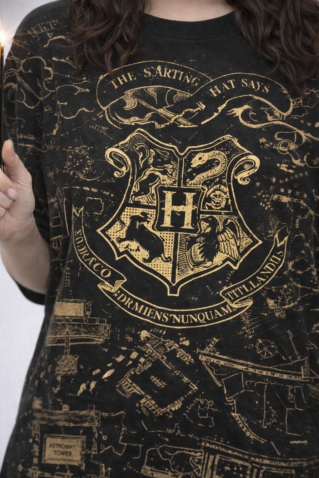 Noeiko Harry Potter–Themed Oversized Graphic T-Shirt