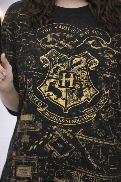 Noeiko Harry Potter–Themed Oversized Graphic T-Shirt