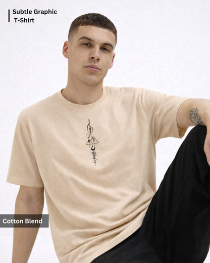 Noeiko Beige Core Oversized T-Shirt