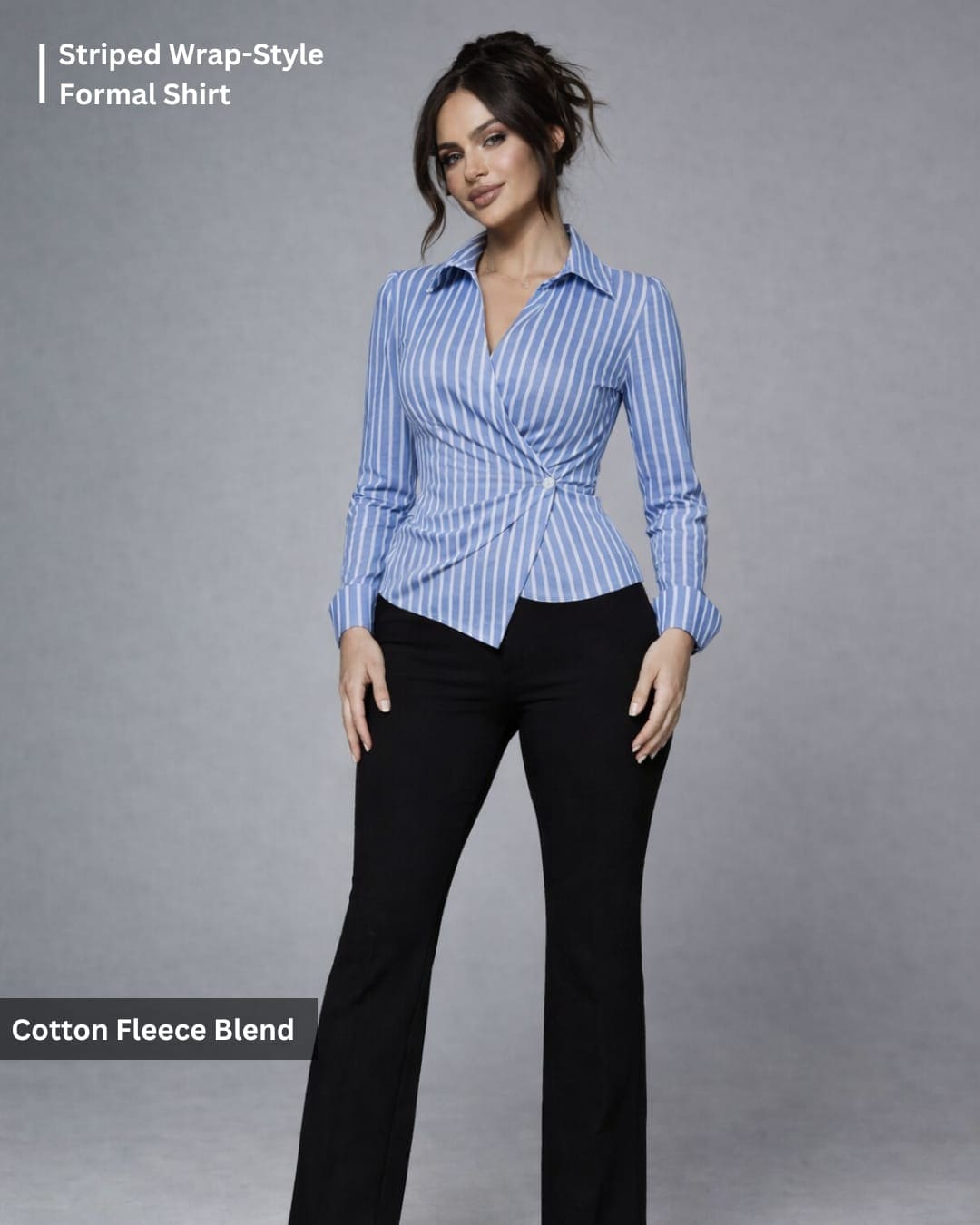 Noeiko Slim Fit Wrap Style Shirt