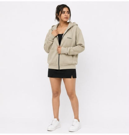 Noeiko Stone Drift – Premium Heavyweight Unisex Zipper Cotton Fleece Hoodie