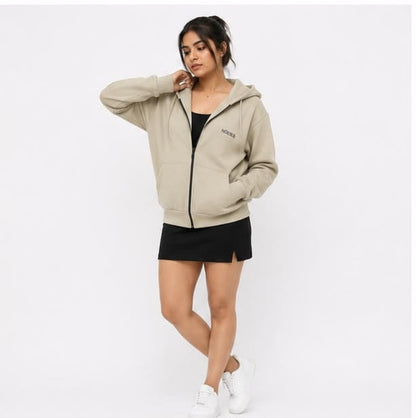 Noeiko Stone Drift – Premium Heavyweight Unisex Zipper Cotton Fleece Hoodie