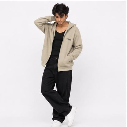Noeiko Stone Drift – Premium Heavyweight Unisex Zipper Cotton Fleece Hoodie