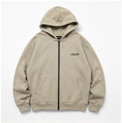 Noeiko Stone Drift – Premium Heavyweight Unisex Zipper Cotton Fleece Hoodie