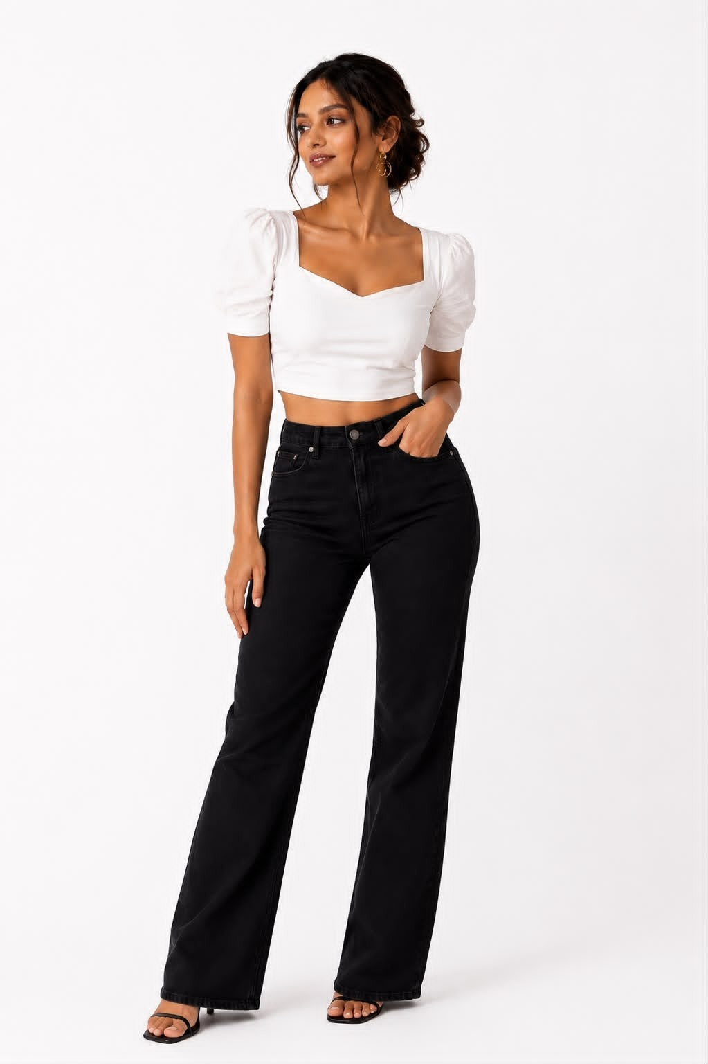 Noeiko Cloud Kiss White Crop Top for Women