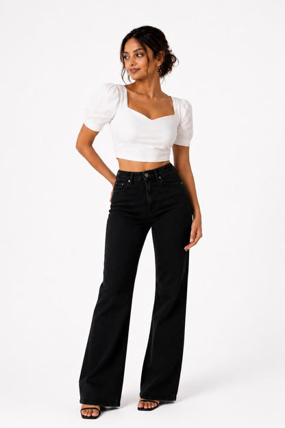 Noeiko Cloud Kiss White Crop Top for Women