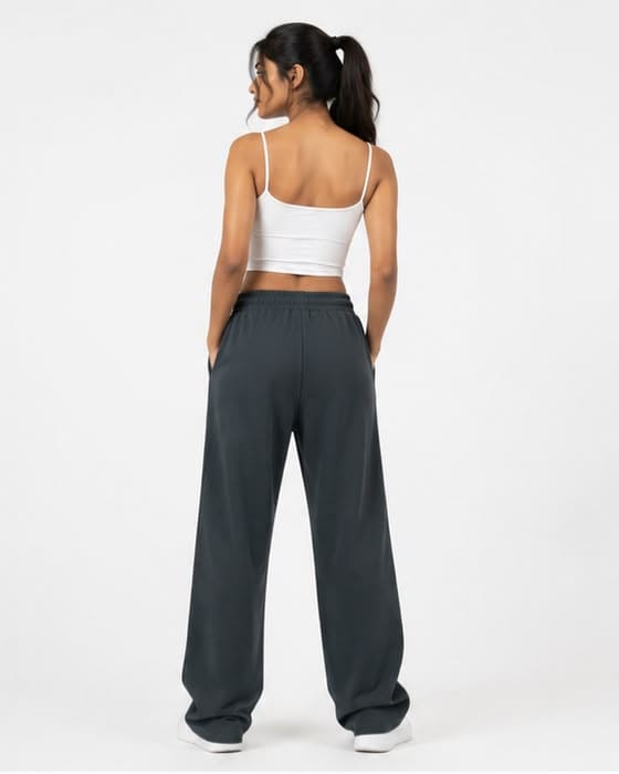 Noeiko – Wolf Motion Graphite Blue Wide Leg Sweatpant Premium DryFit Lowers