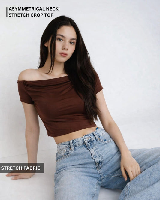 Noeiko Slim Fit Poly-Lycra Crop Top