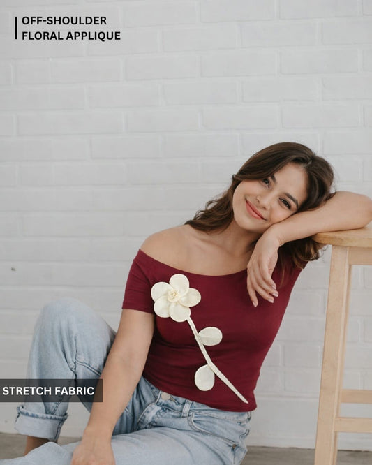 Noeiko Bloom Babe Off-Shoulder Top