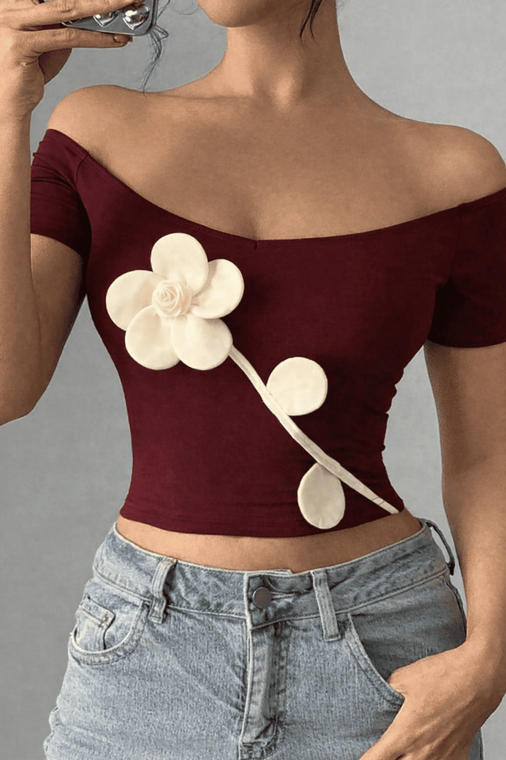 Noeiko Bloom Babe Off-Shoulder Top